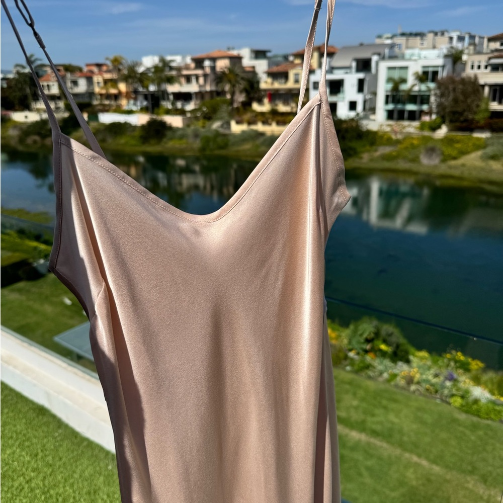 Beautiful silk gown dress by Flannel